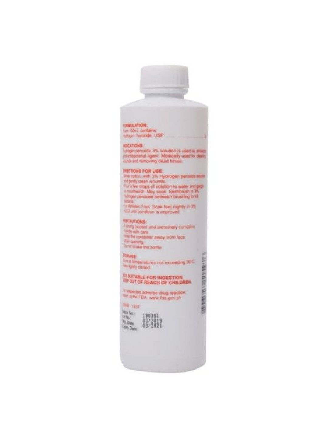 Dermaid Hydrogen Peroxide 10v X 250ml Edamama 3821